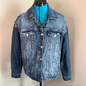 Pilcro and the Letterpress Boyfrined Denim Jacket Sz Sm NWOT Anthropologie